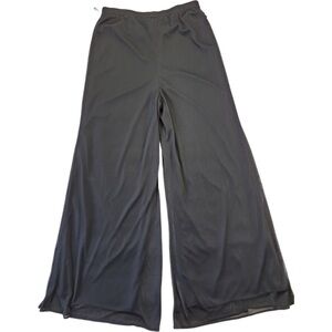 MSK Woman’s black dress pants wide leg layered sheer mesh top size S